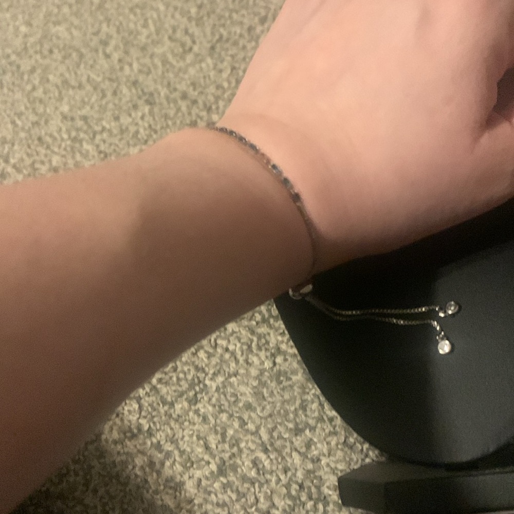 Silver Multi Stone Adjustable Bracelet - image 4